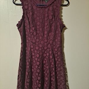 Lily Rose Burgundy Lace Dress